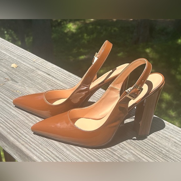 Kayarevna Women's Pointed Toe Slingback Heels, High Heel Shoes - Picture 2 of 11